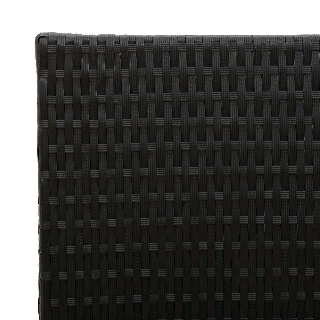 vidaXL Wysoki Doniczka Czarny 55 x 22 x 70 cm polirattan