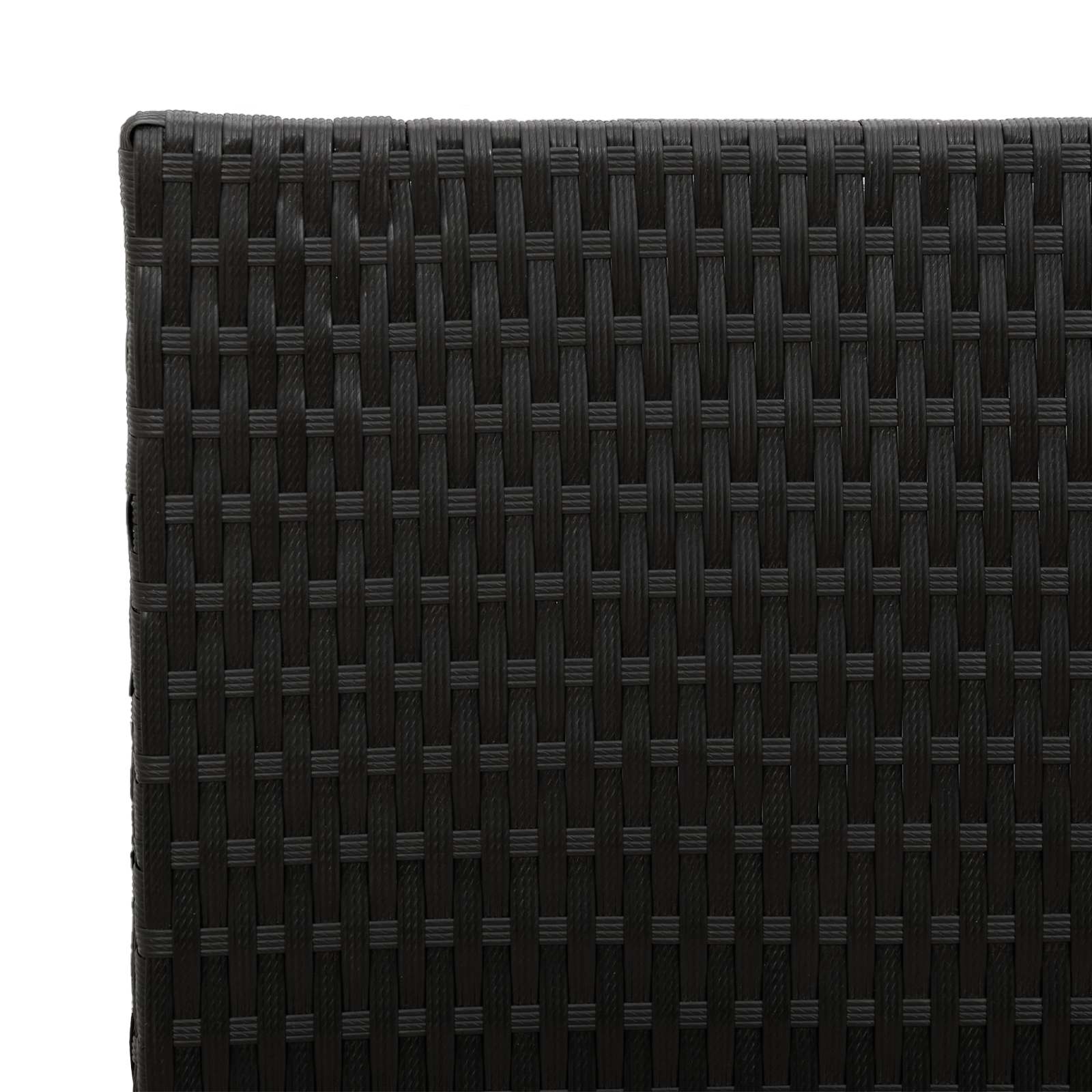 vidaXL Wysoki Doniczka Czarny 55 x 22 x 70 cm polirattan