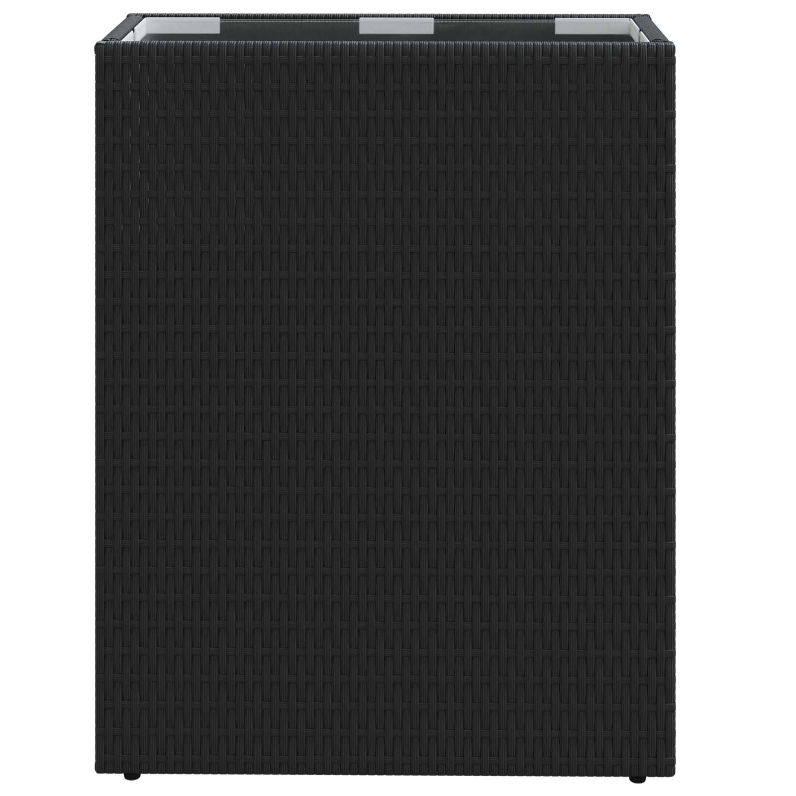 vidaXL Wysoki Doniczka Czarny 55 x 22 x 70 cm polirattan