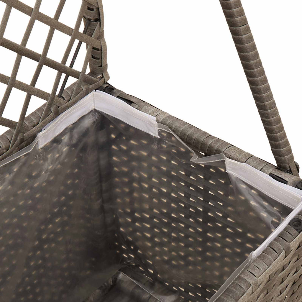 vidaXL Donica ogrodowa z trellem Szary 35 x 30 x 135 cm polirattan