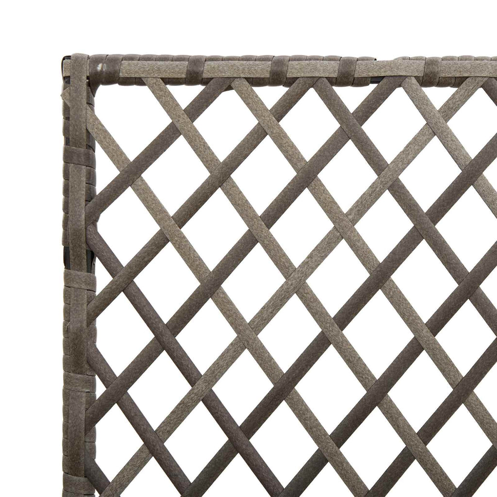 vidaXL Donica ogrodowa z trellem Szary 70 x 30 x 135 cm polirattan