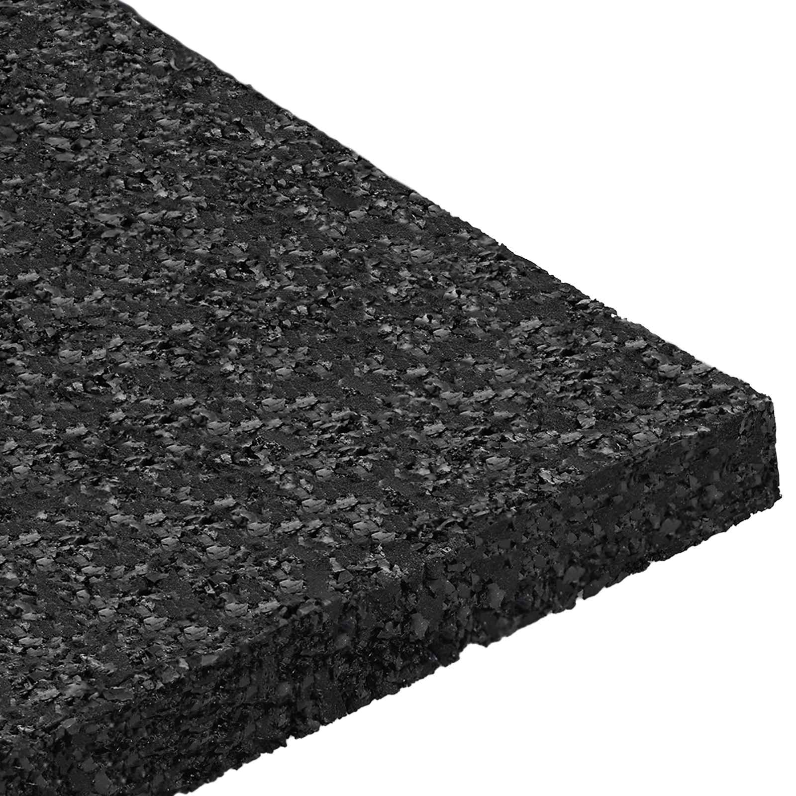 vidaXL Pad Patio z Granulatem Gumowym Czarny 9 x 9 x 0,8 cm Guma