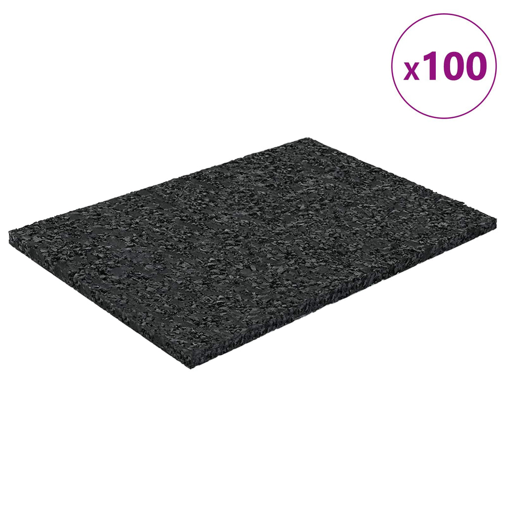 vidaXL Pad Patio z Granulatem Gumowym Czarny 6 x 9 x 0,3 cm Guma