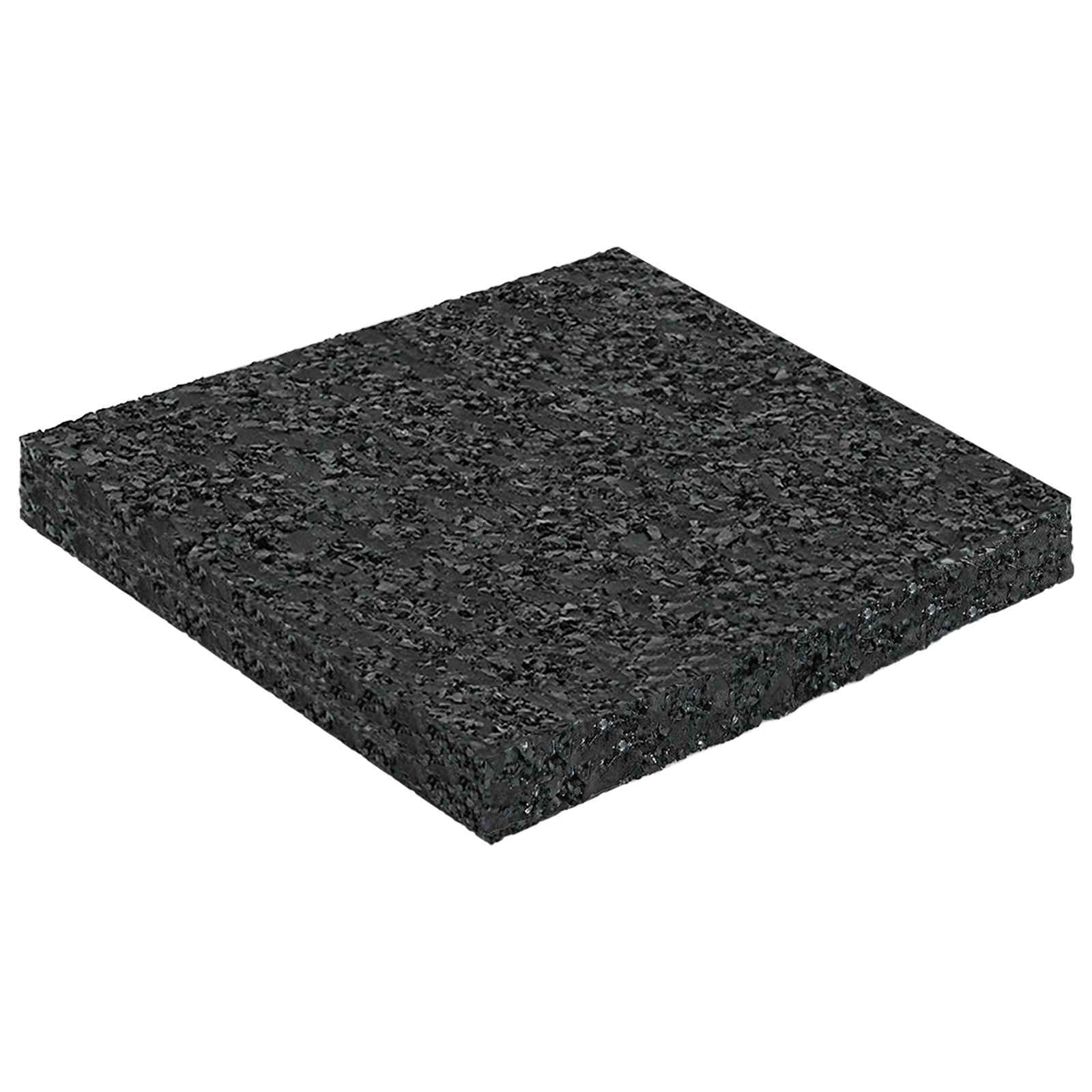 vidaXL Pad Patio z Granulatem Gumowym Czarny 9 x 9 x 0,8 cm Guma