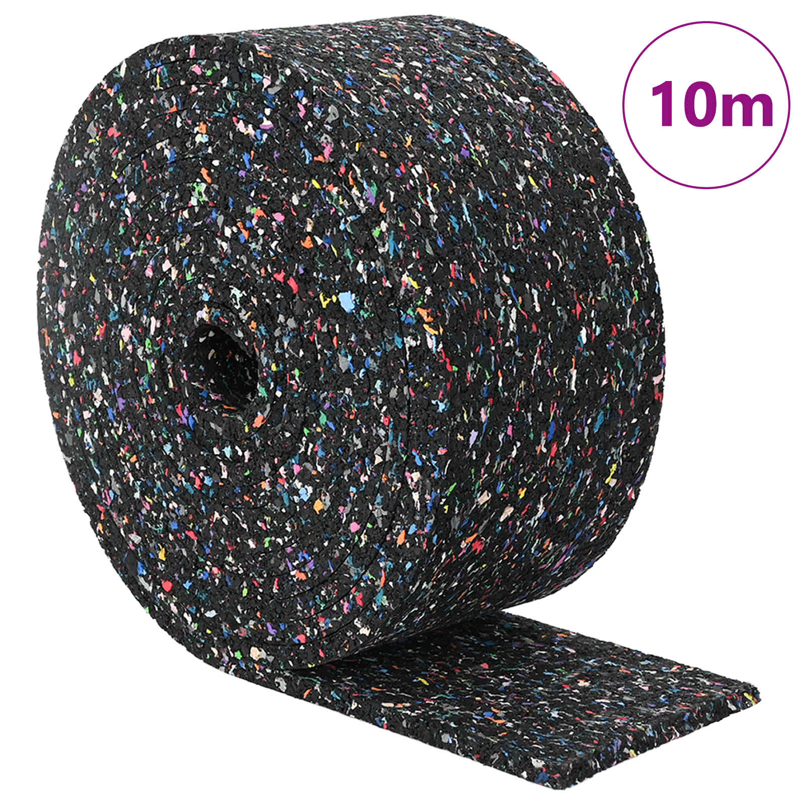 vidaXL Rolka granulatu gumowego Czarny 1000 x 12 x 0,3 cm Guma