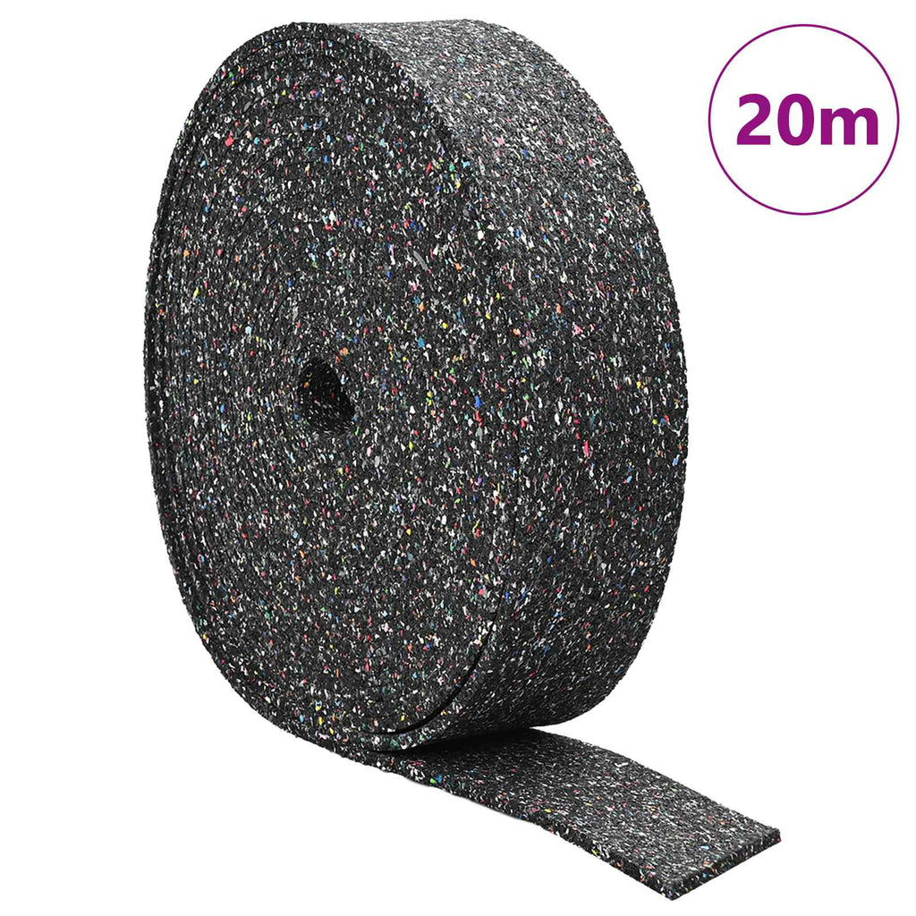 vidaXL Rolka granulatu gumowego Czarny 2000 x 12 x 0,6 cm Guma