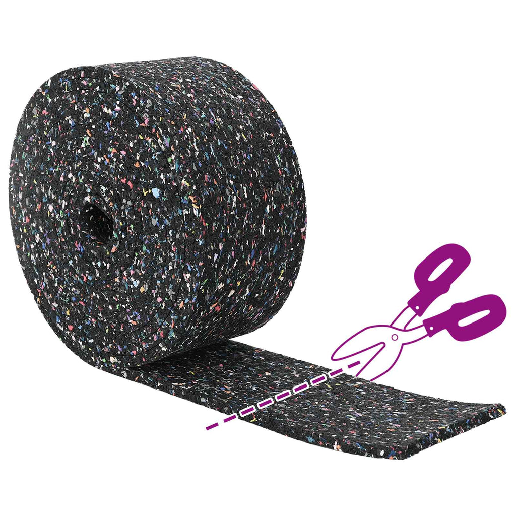 vidaXL Rolka granulatu gumowego Czarny 1000 x 12 x 0,8 cm Guma