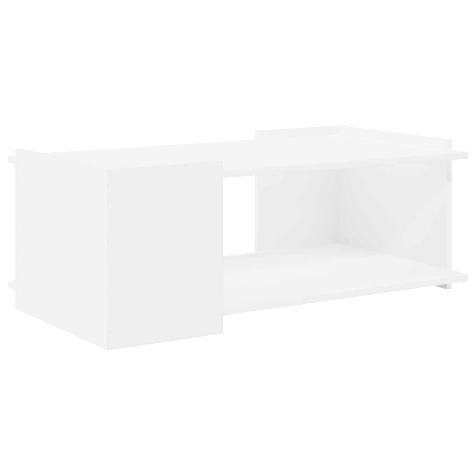 vidaXL Stolik kawowy Biały 90 x 50 x 33 cm Drewno inżynieryjne