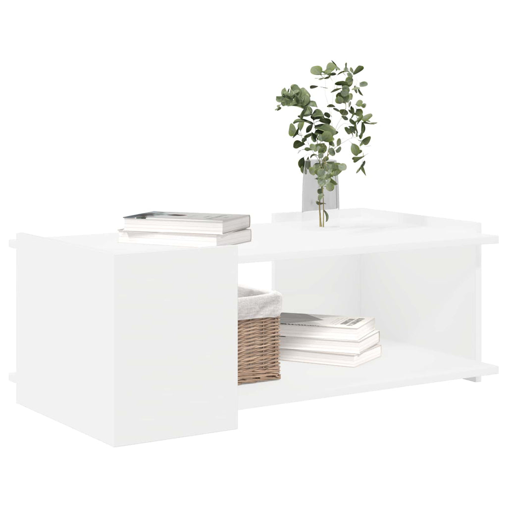 vidaXL Stolik kawowy Biały 90 x 50 x 33 cm Drewno inżynieryjne