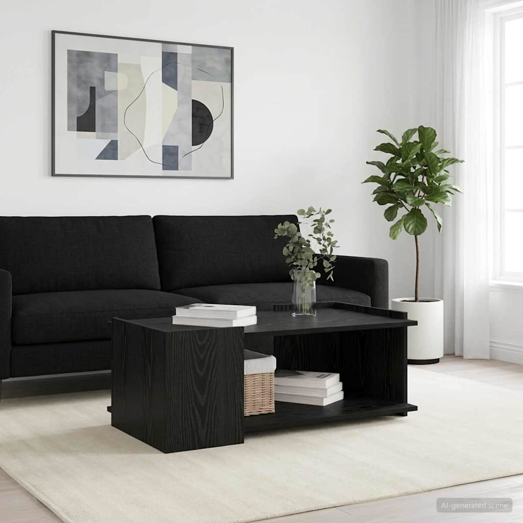 vidaXL Stolik kawowy Czarny dąb 90 x 50 x 33 cm Drewno inżynieryjne
