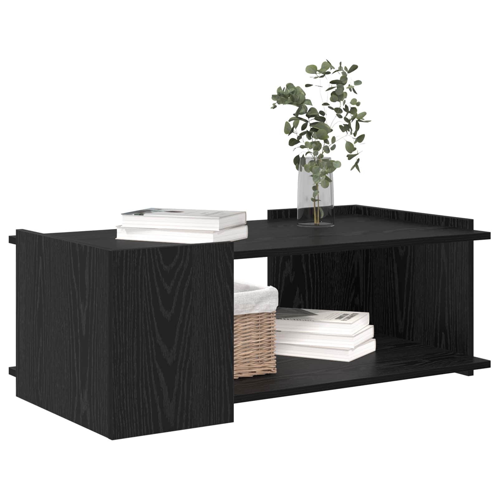 vidaXL Stolik kawowy Czarny dąb 90 x 50 x 33 cm Drewno inżynieryjne