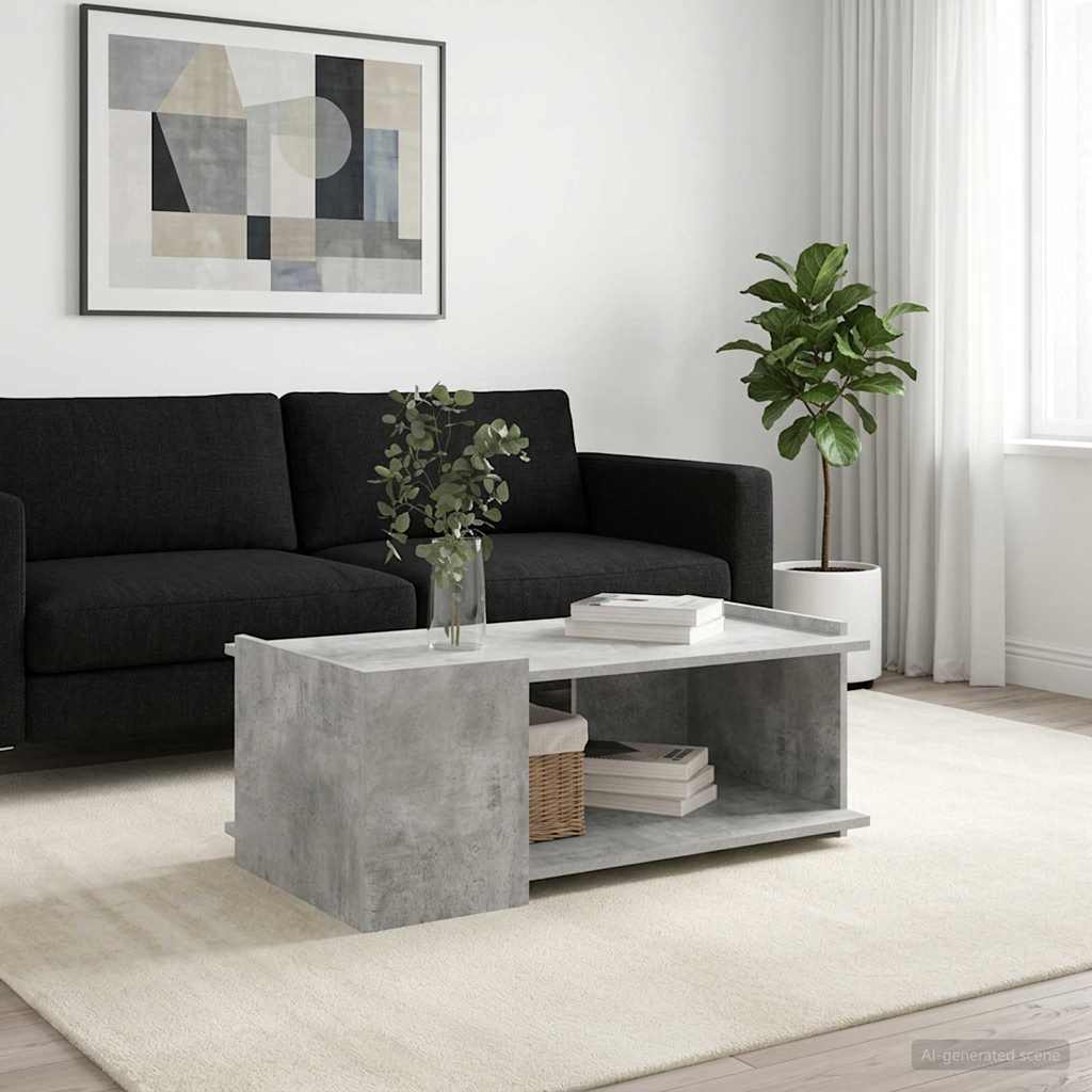vidaXL Stolik kawowy Betonowy szary 90 x 50 x 33 cm