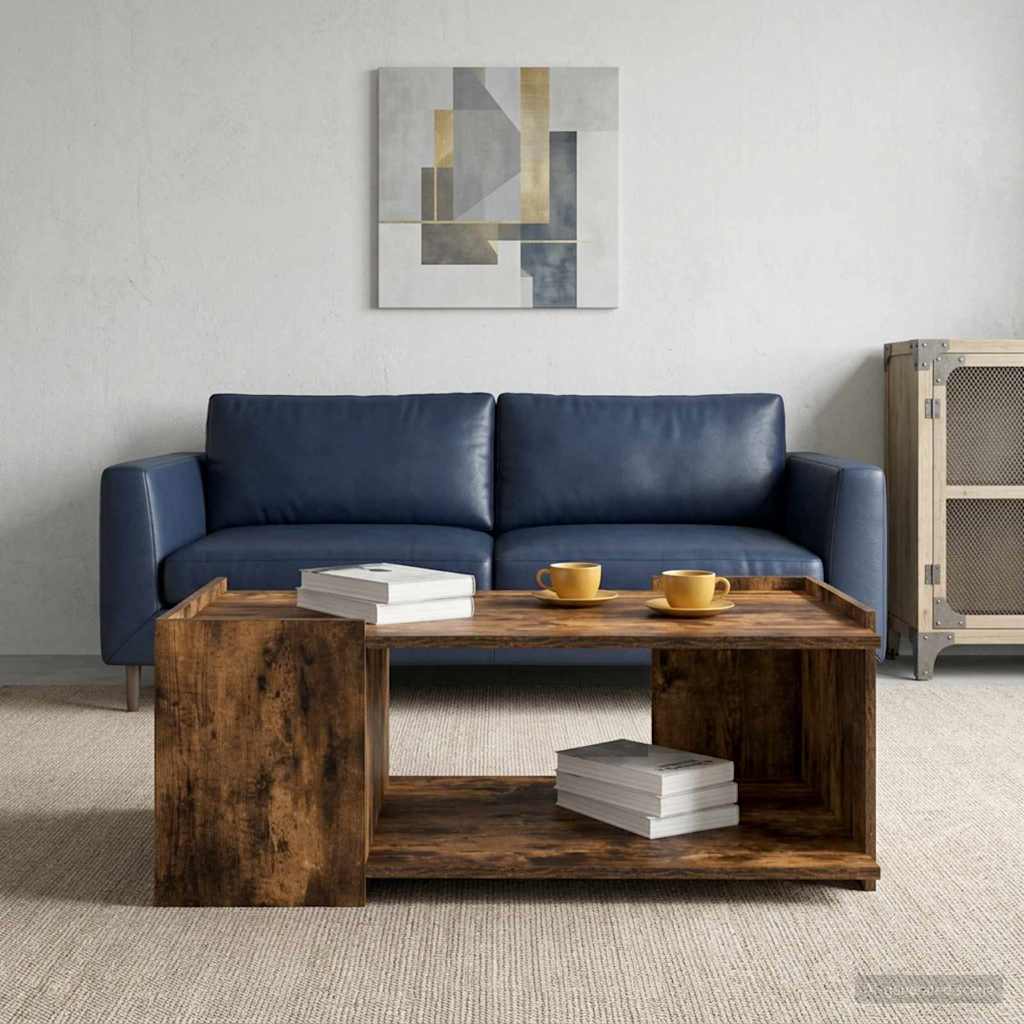 vidaXL Stolik kawowy Dąb wędzony 90 x 50 x 33 cm Drewno inżynieryjne
