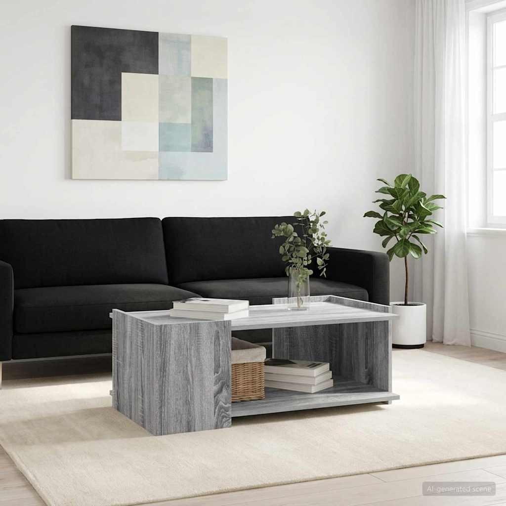 vidaXL Stolik kawowy Szary Sonoma 90 x 50 x 33 cm Drewno inżynieryjne
