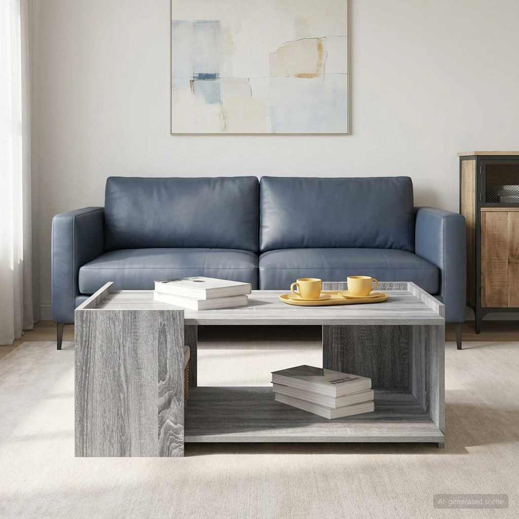 vidaXL Stolik kawowy Szary Sonoma 90 x 50 x 33 cm Drewno inżynieryjne