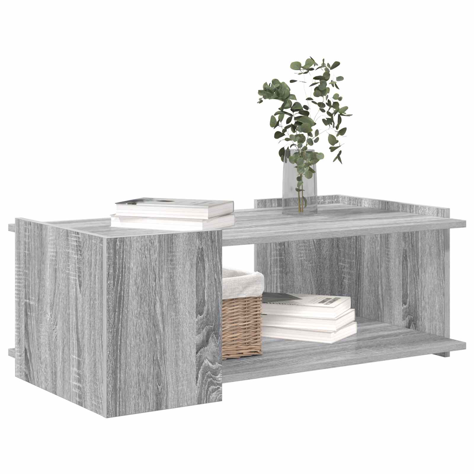 vidaXL Stolik kawowy Szary Sonoma 90 x 50 x 33 cm Drewno inżynieryjne