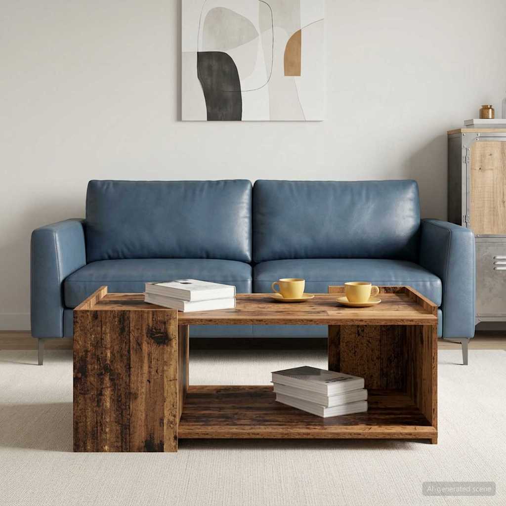 vidaXL Stolik kawowy Stare drewno 90 x 50 x 33 cm Drewno inżynieryjne
