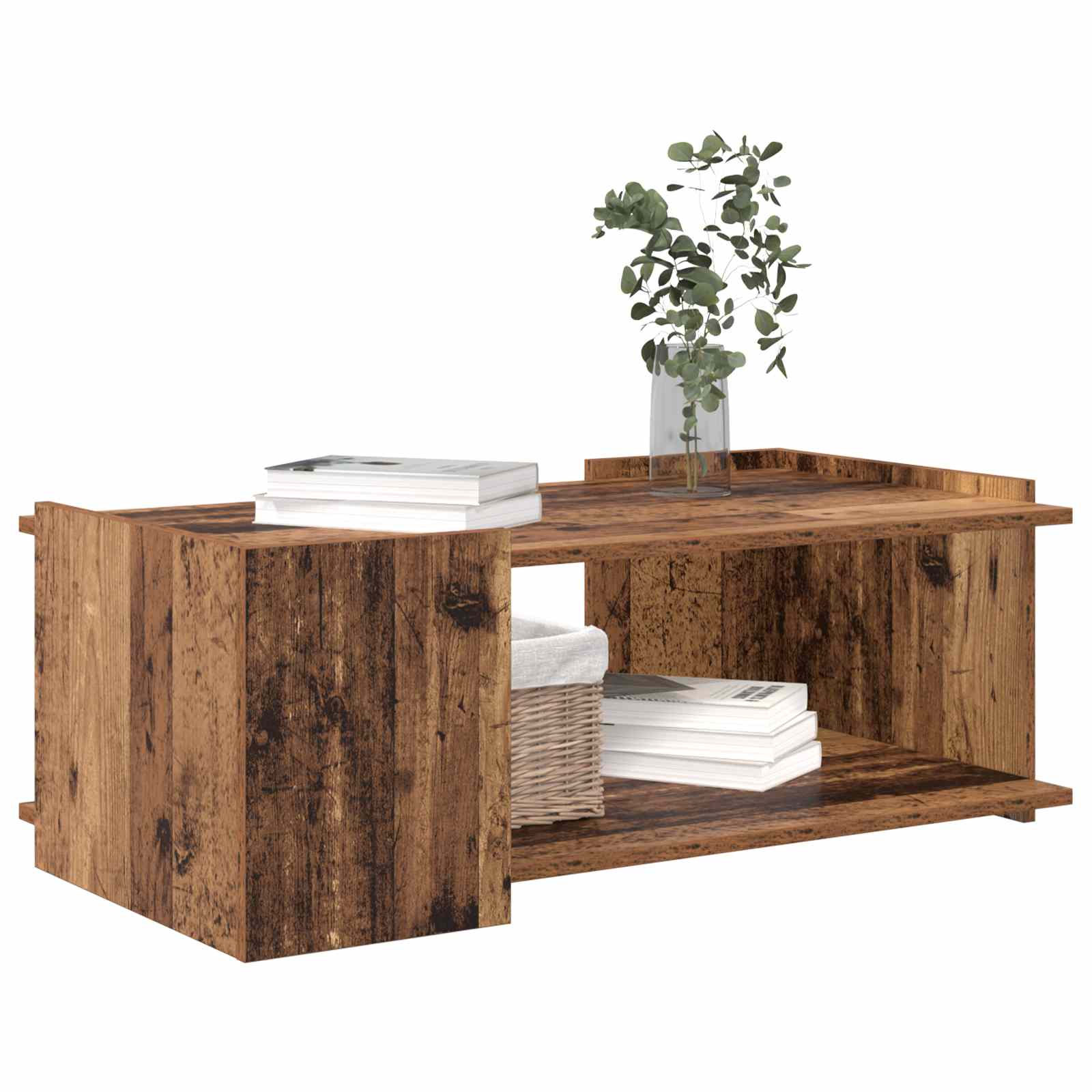 vidaXL Stolik kawowy Stare drewno 90 x 50 x 33 cm Drewno inżynieryjne