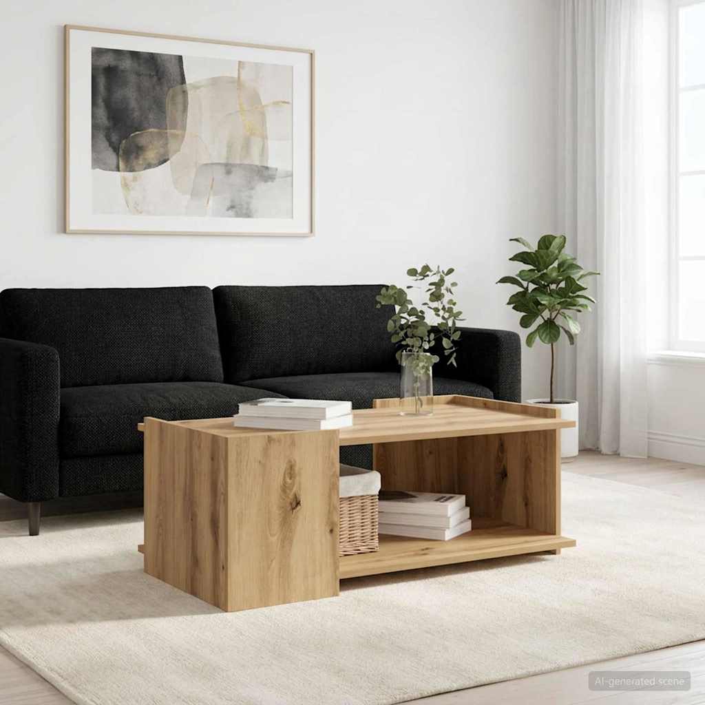 vidaXL Stolik kawowy Dąb artisan 90 x 50 x 33 cm Drewno inżynieryjne