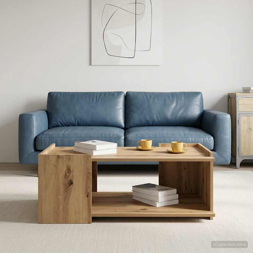 vidaXL Stolik kawowy Dąb artisan 90 x 50 x 33 cm Drewno inżynieryjne