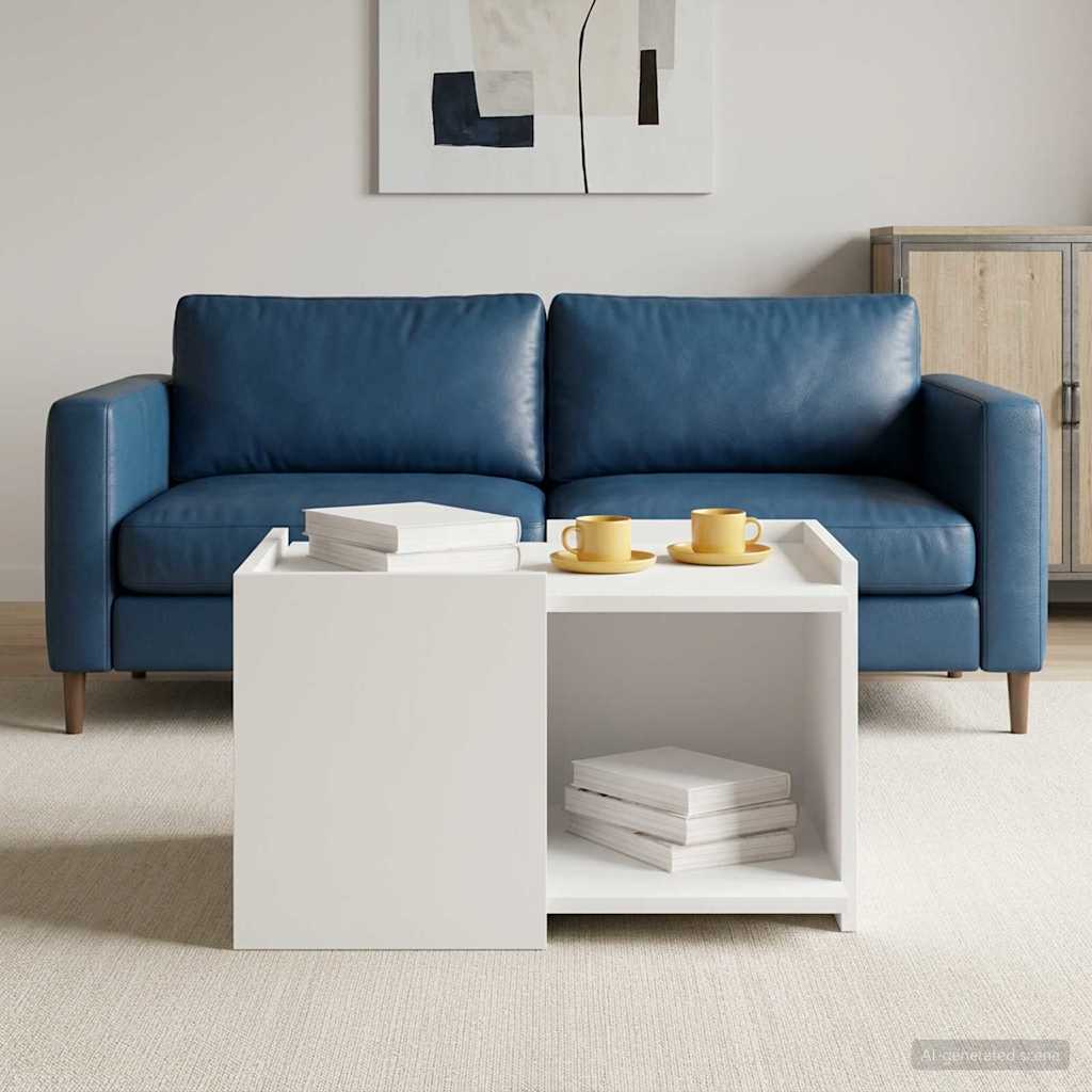 vidaXL Stolik kawowy Biały 50,5 x 50 x 33 cm Drewno inżynieryjne