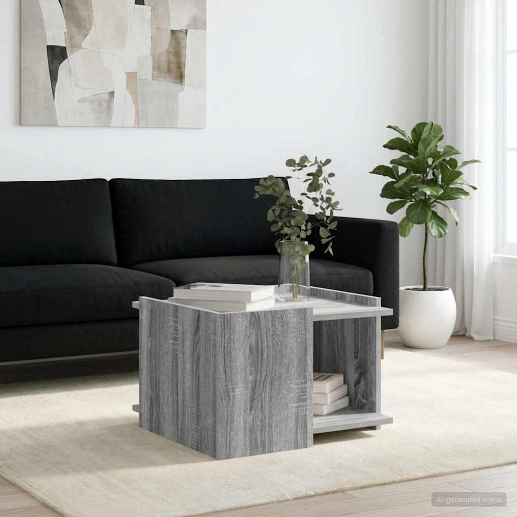vidaXL Stolik kawowy Szary Sonoma 50,5 x 50 x 33 cm