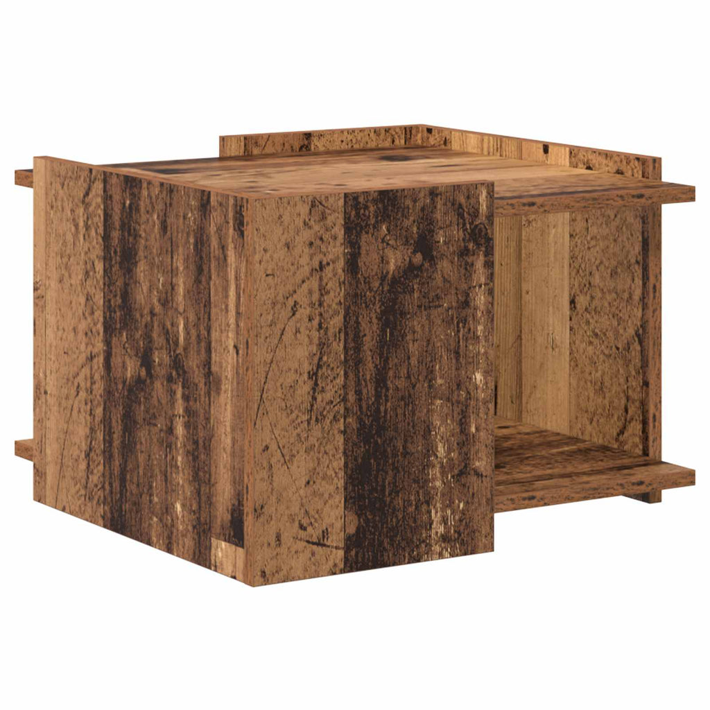 vidaXL Stolik kawowy Stare drewno 50,5 x 50 x 33 cm