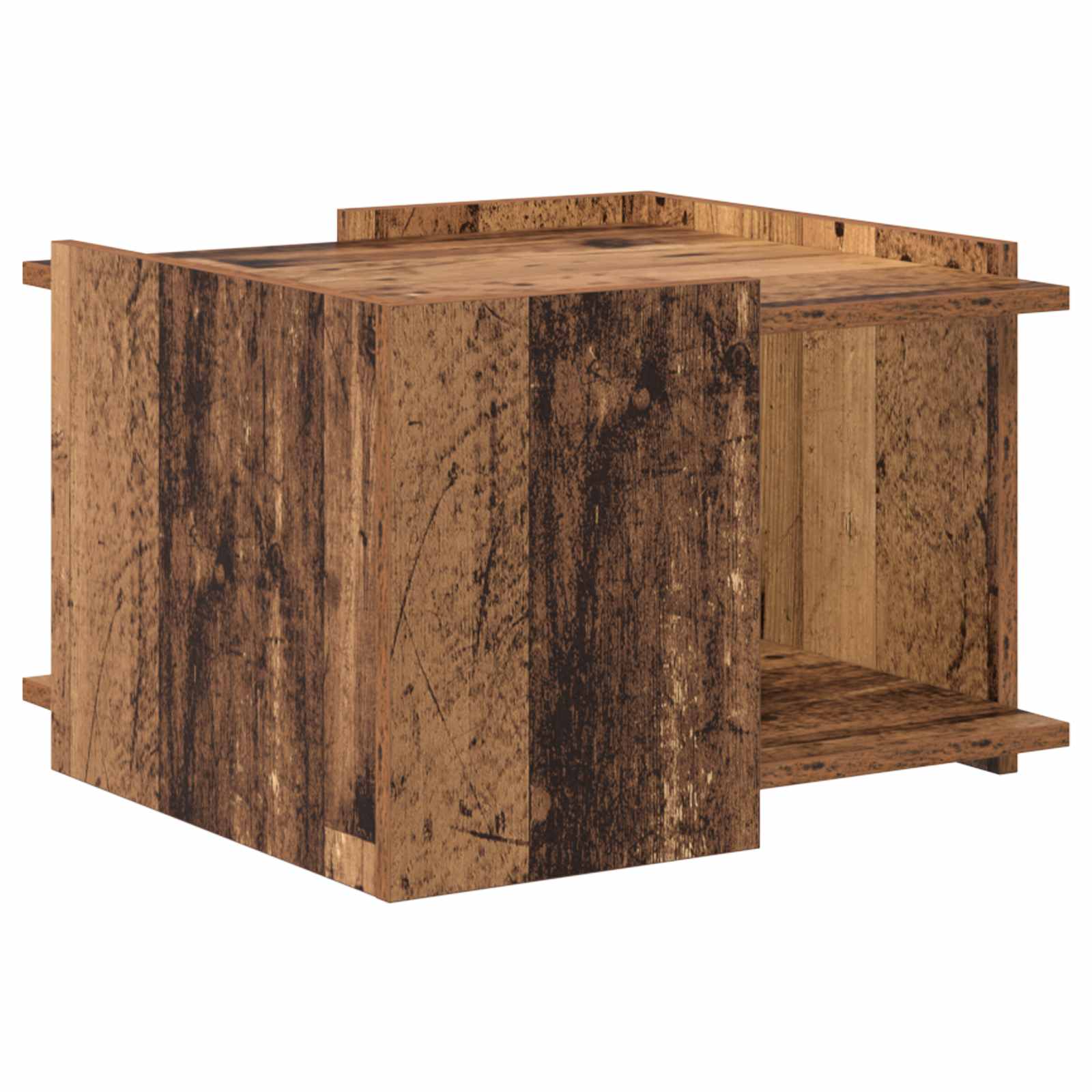 vidaXL Stolik kawowy Stare drewno 50,5 x 50 x 33 cm