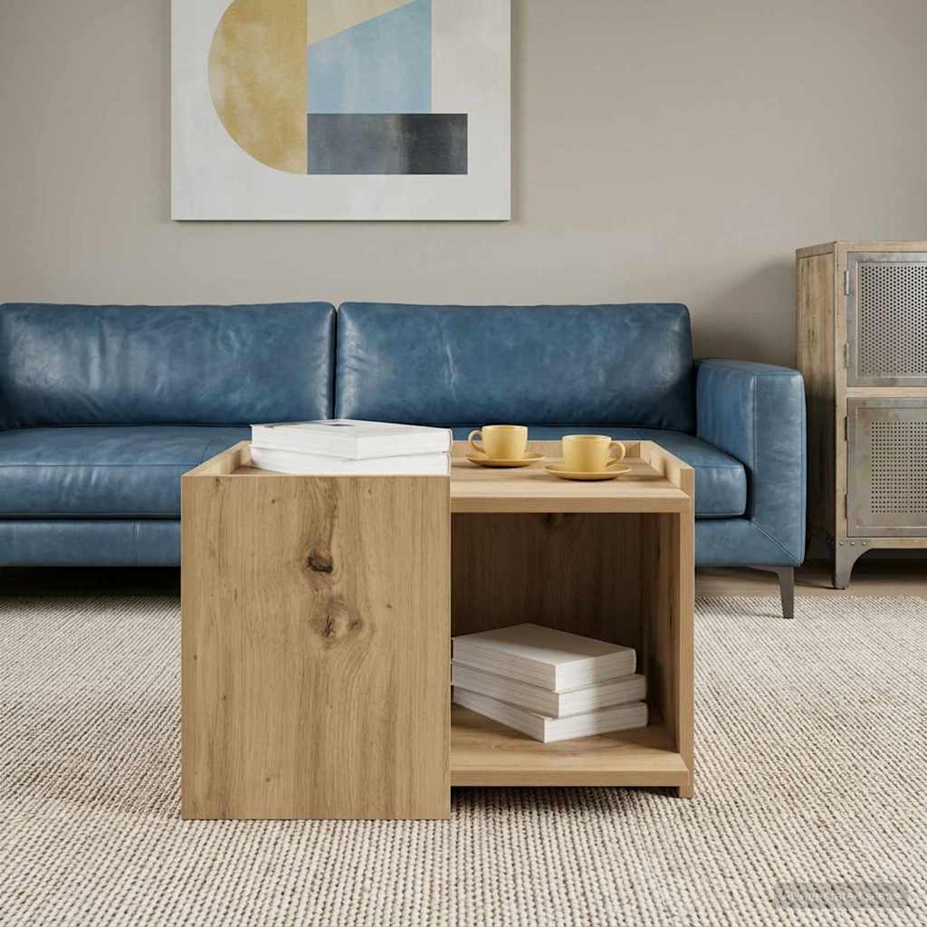 vidaXL Stolik kawowy Dąb artisan 50,5 x 50 x 33 cm Drewno inżynieryjne