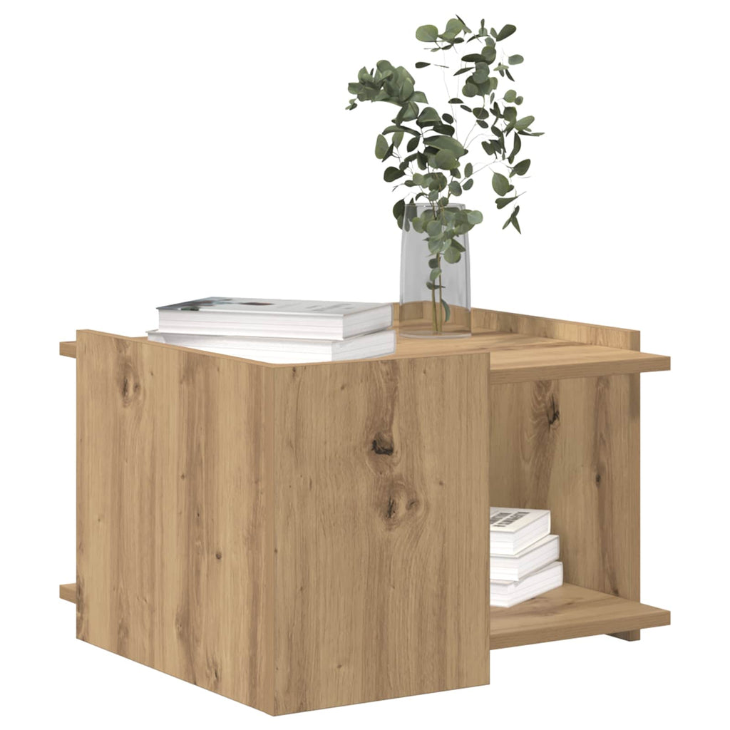 vidaXL Stolik kawowy Dąb artisan 50,5 x 50 x 33 cm Drewno inżynieryjne