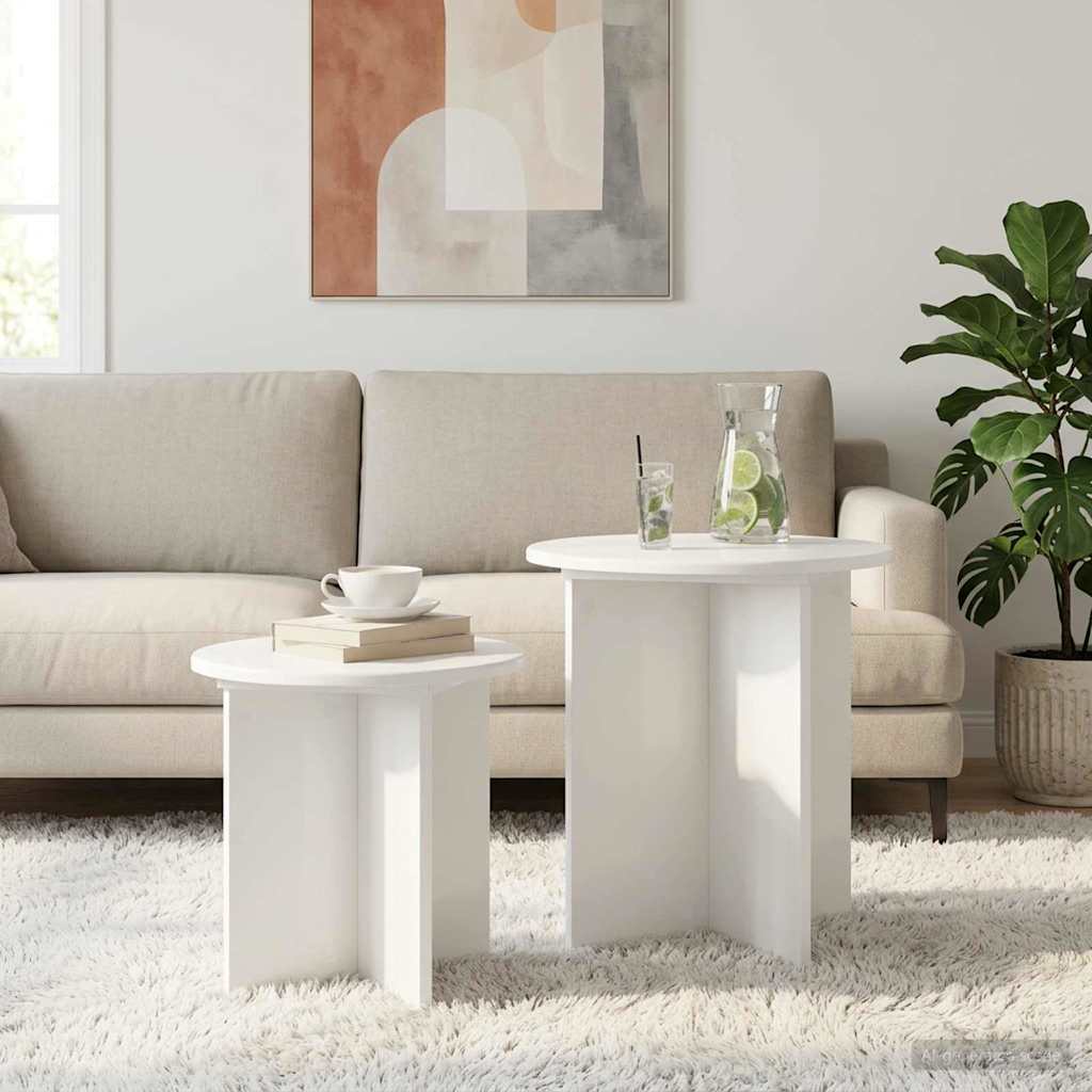 vidaXL Zestaw stolików bocznych 2 pcs Drewno inżynieryjne
