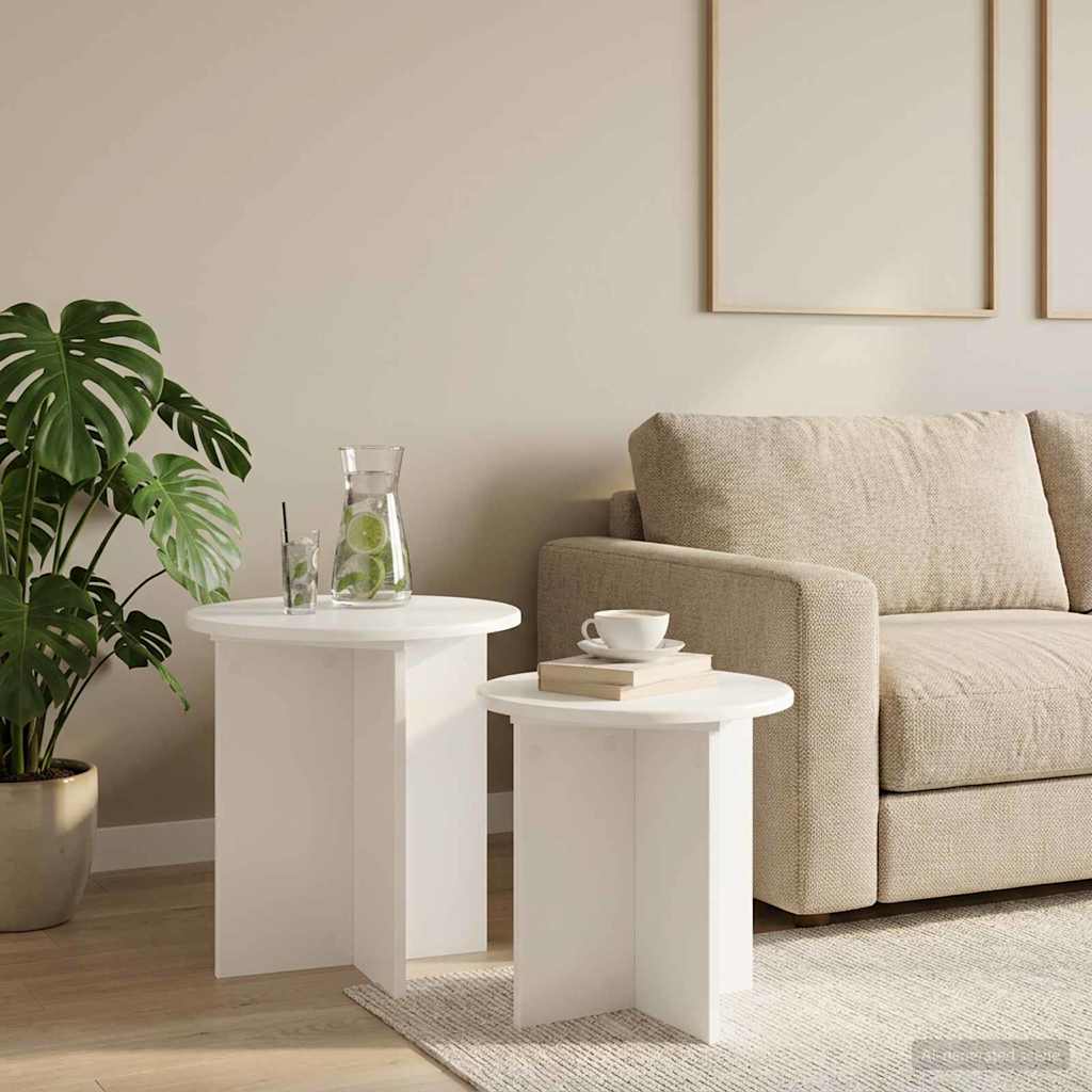vidaXL Zestaw stolików bocznych 2 pcs Drewno inżynieryjne