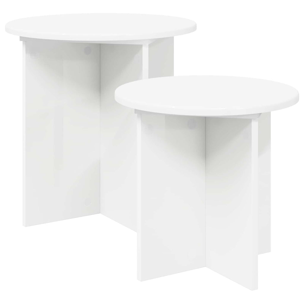 vidaXL Zestaw stolików bocznych 2 pcs Drewno inżynieryjne