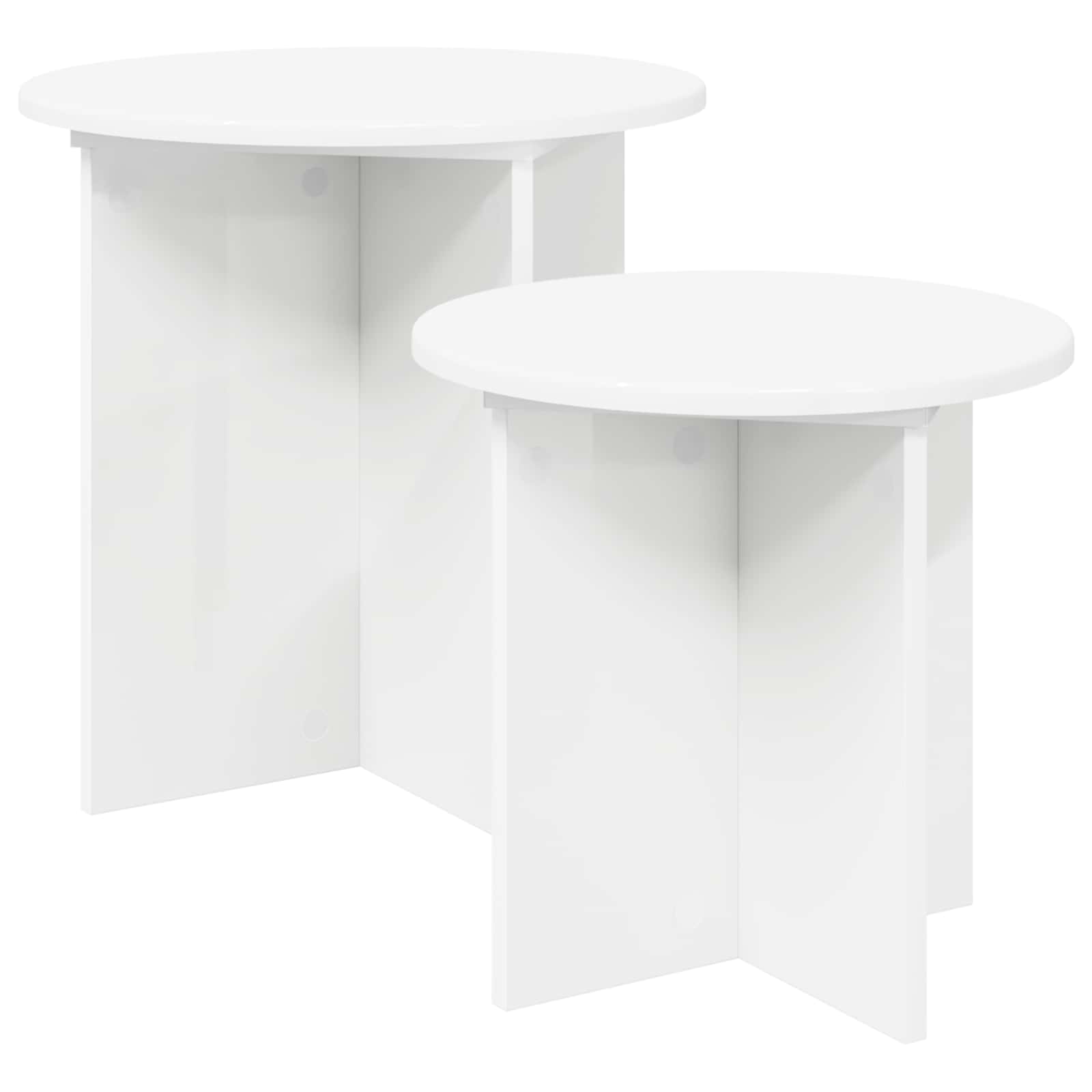 vidaXL Zestaw stolików bocznych 2 pcs Drewno inżynieryjne