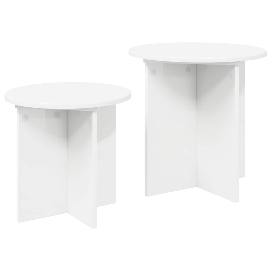 vidaXL Zestaw stolików bocznych 2 pcs Drewno inżynieryjne