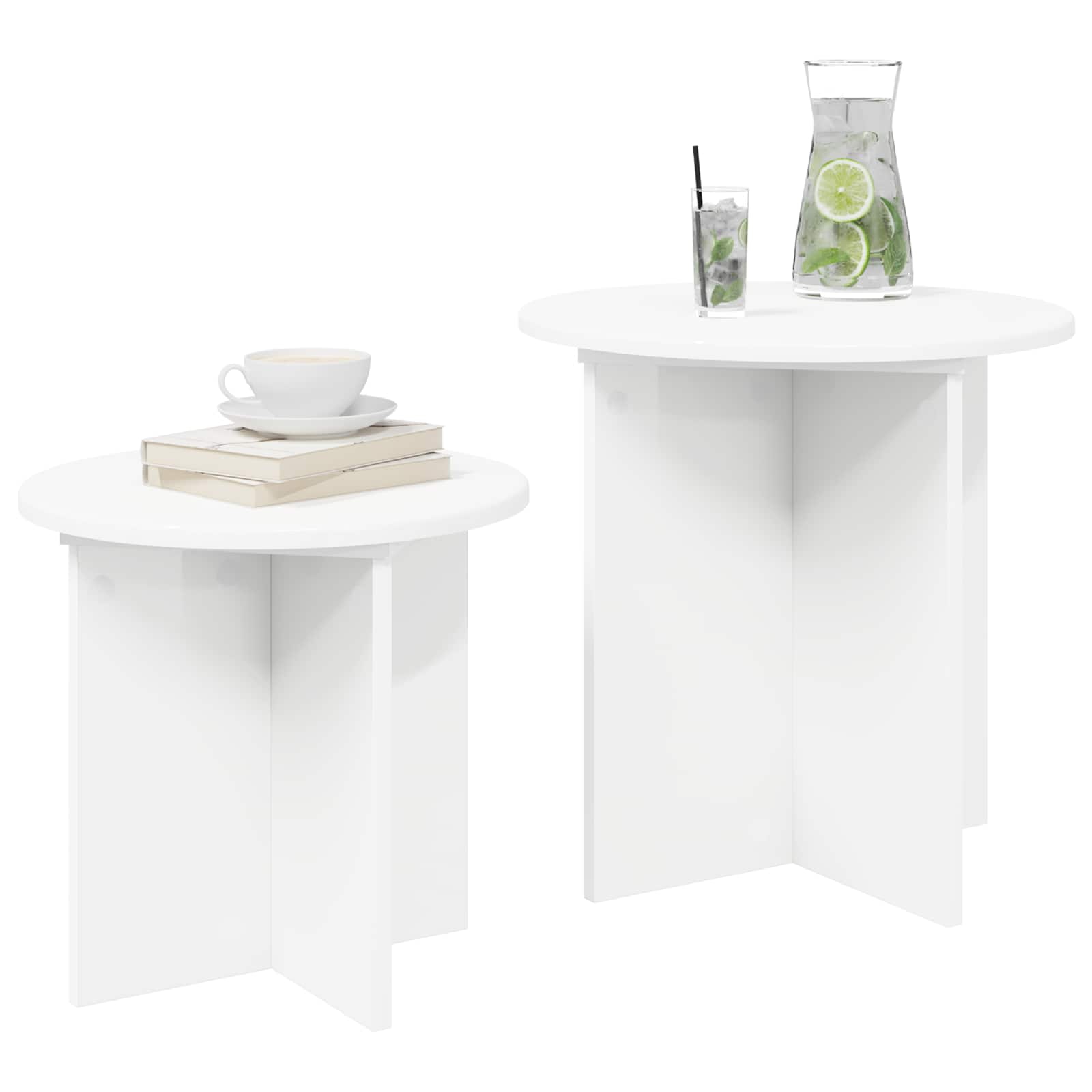 vidaXL Zestaw stolików bocznych 2 pcs Drewno inżynieryjne