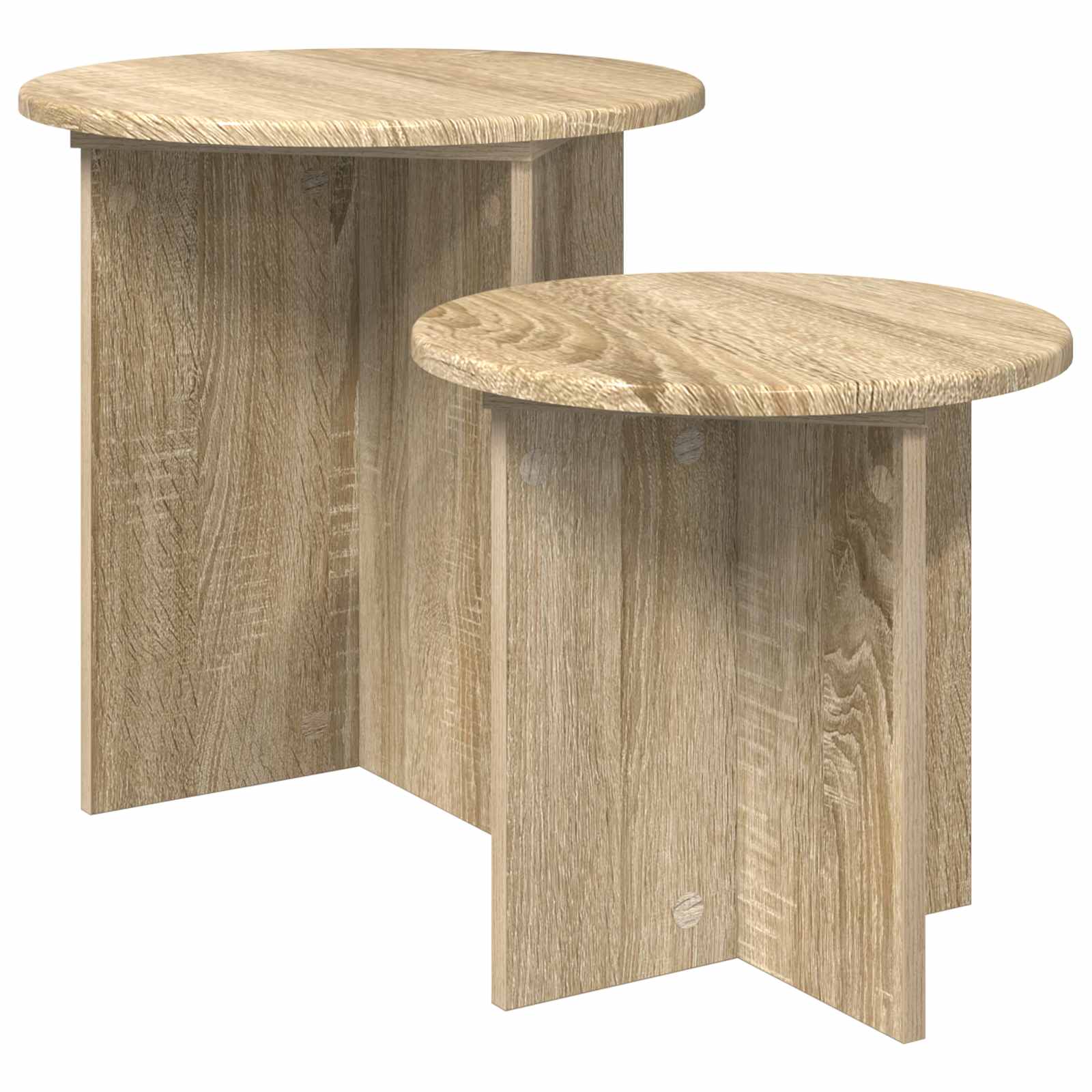 vidaXL Zestaw stolików bocznych 2 pcs dąb Sonoma Drewno inżynieryjne