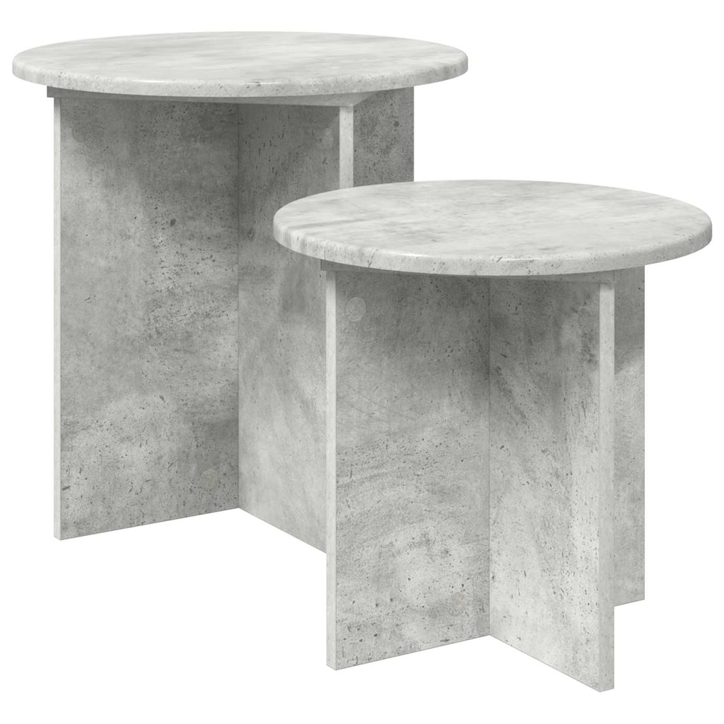 vidaXL Zestaw stolików bocznych z przechowywaniem 2 pcs Betonowy szary
