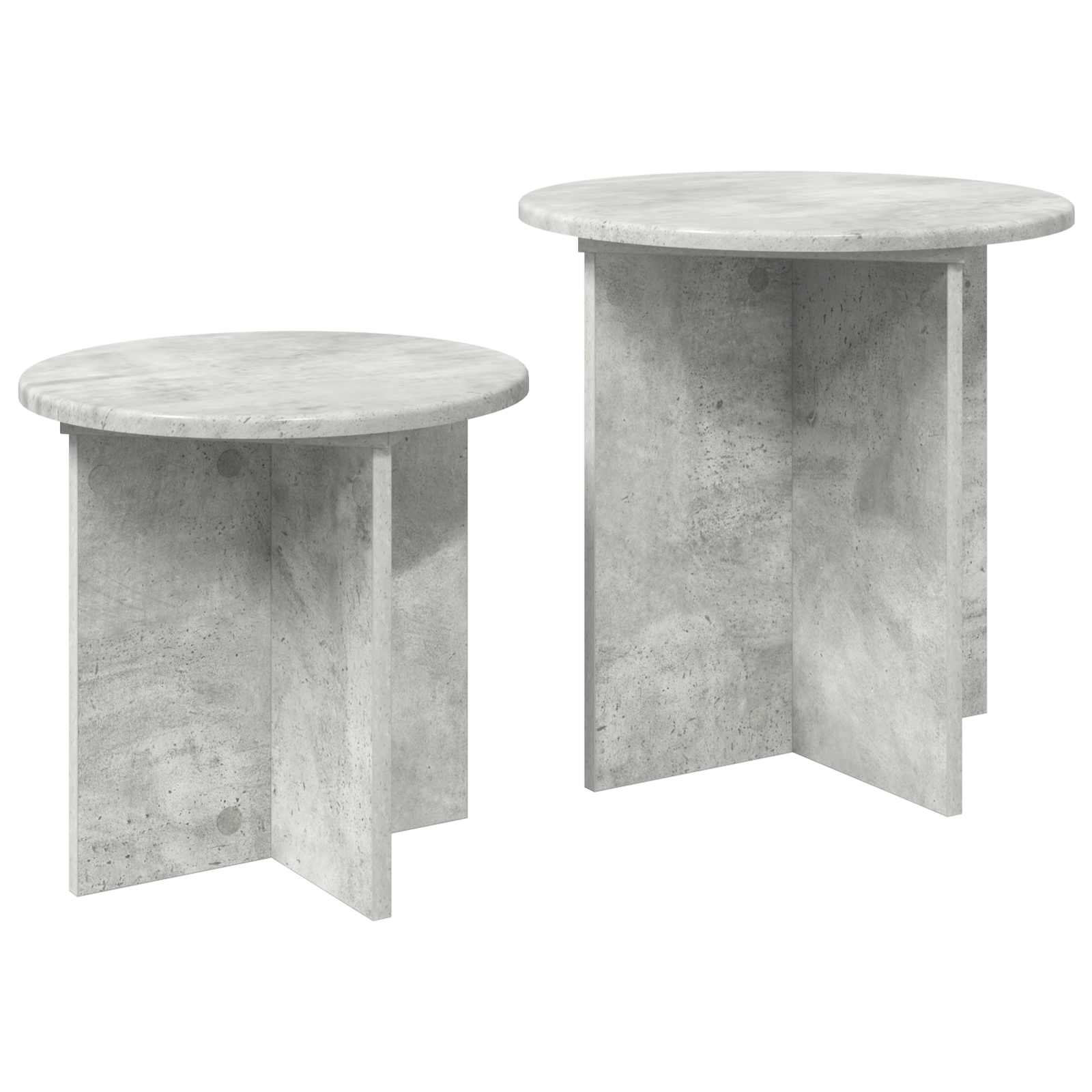 vidaXL Zestaw stolików bocznych z przechowywaniem 2 pcs Betonowy szary