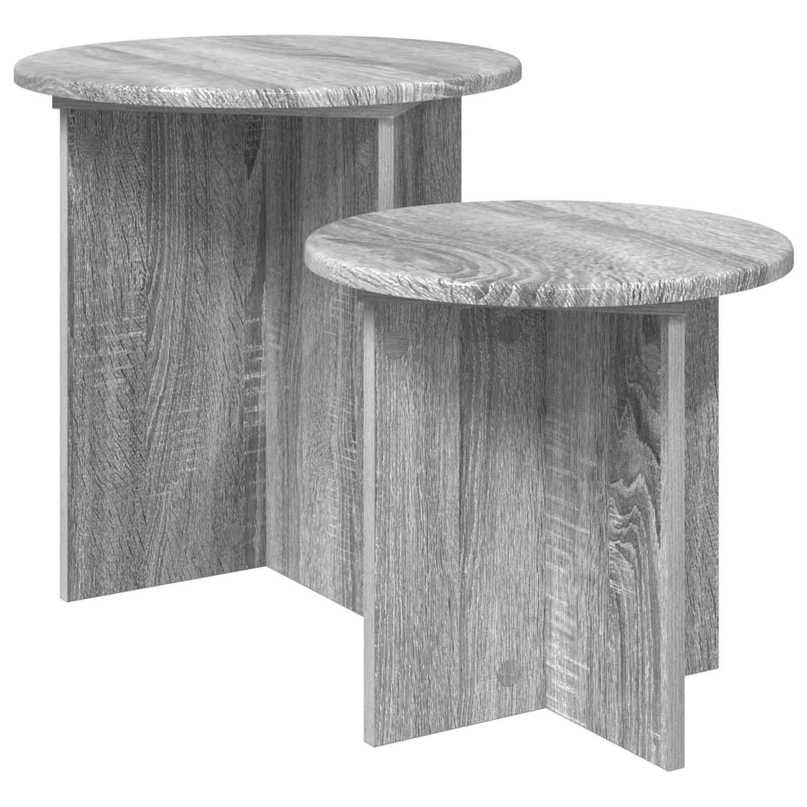 vidaXL Zestaw stolików bocznych 2 pcs Szary Sonoma Drewno inżynieryjne