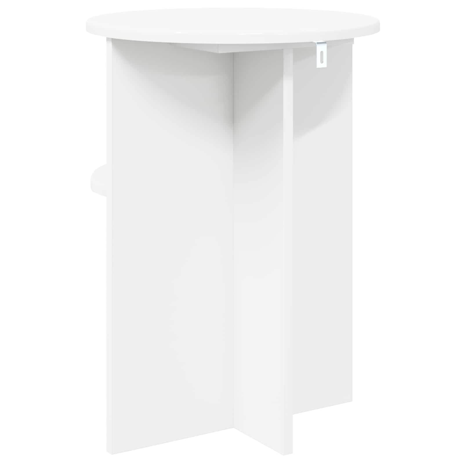 vidaXL Stolik boczny Biały Ø 39,5 x 55 cm Drewno inżynieryjne