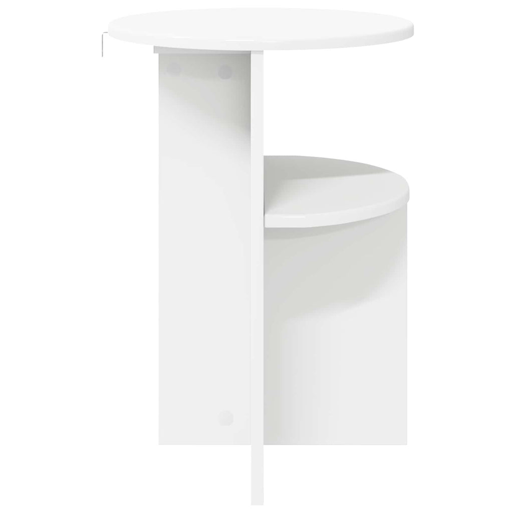 vidaXL Stolik boczny Biały Ø 39,5 x 55 cm Drewno inżynieryjne