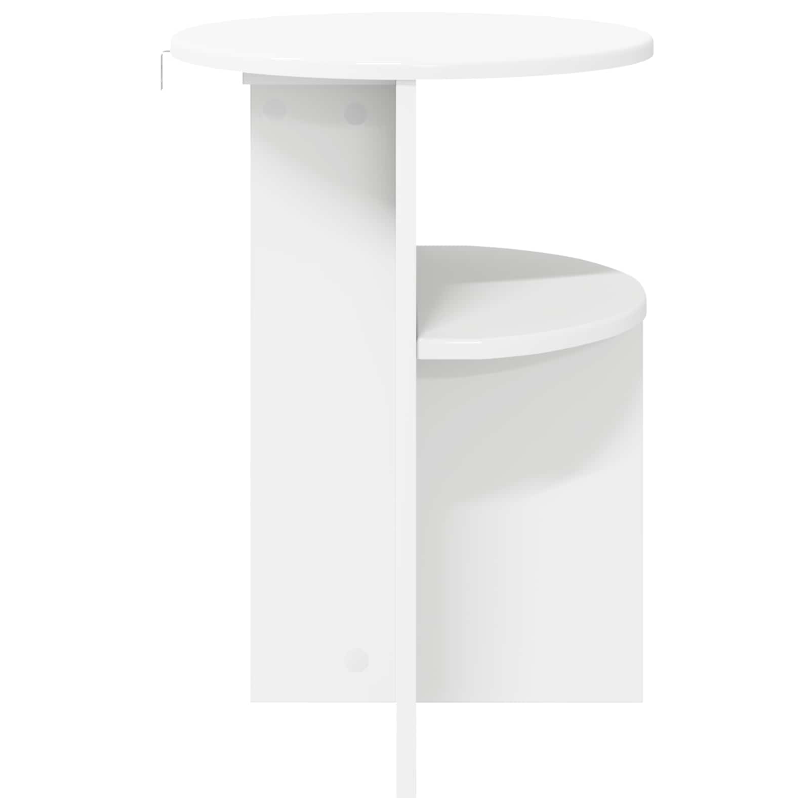 vidaXL Stolik boczny Biały Ø 39,5 x 55 cm Drewno inżynieryjne