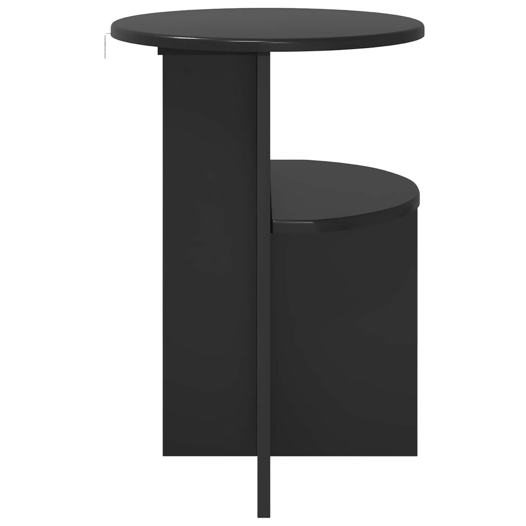 vidaXL Stolik boczny Czarny dąb Ø 39,5 x 55 cm Drewno inżynieryjne