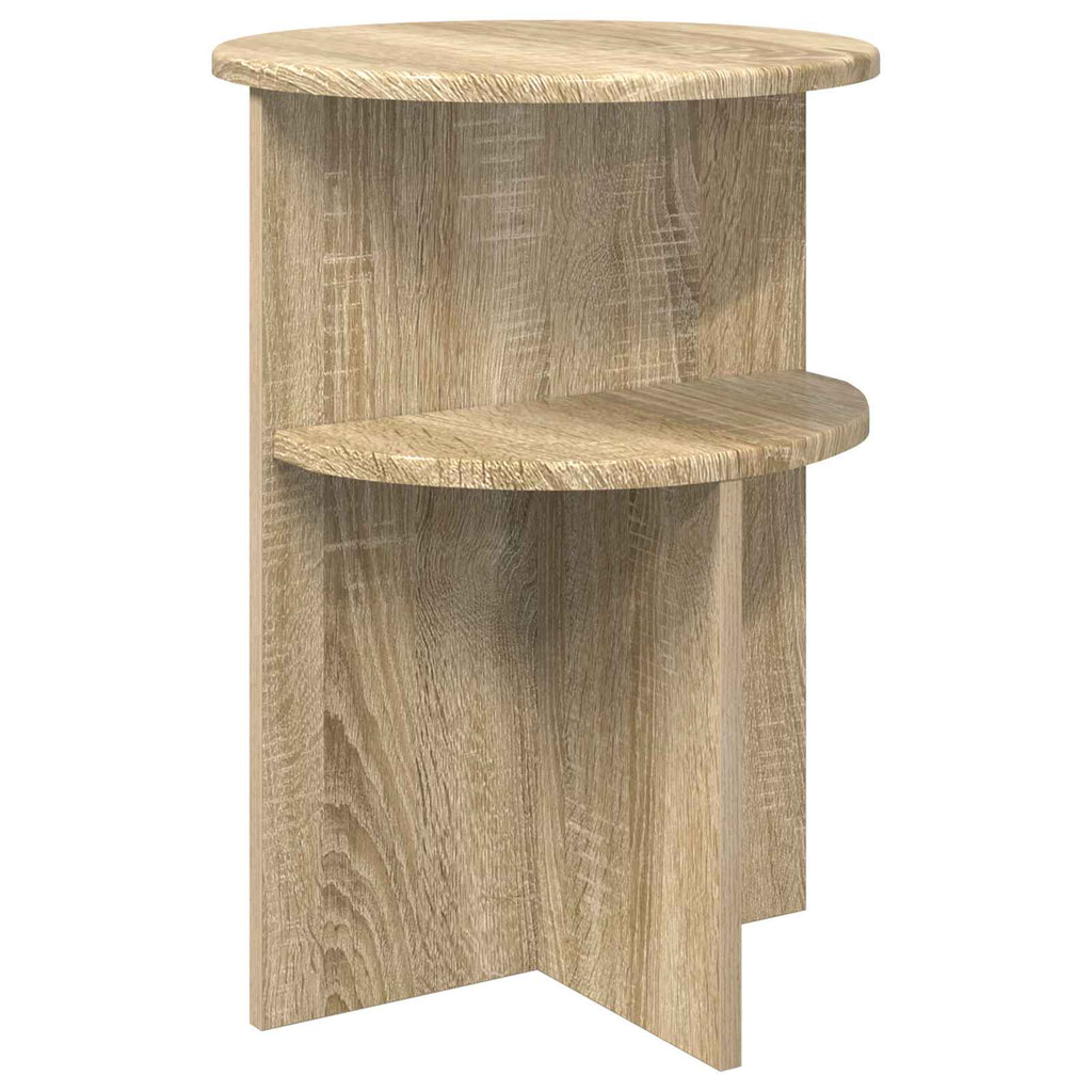 vidaXL Stolik boczny dąb Sonoma Ø 39,5 x 55 cm Drewno inżynieryjne