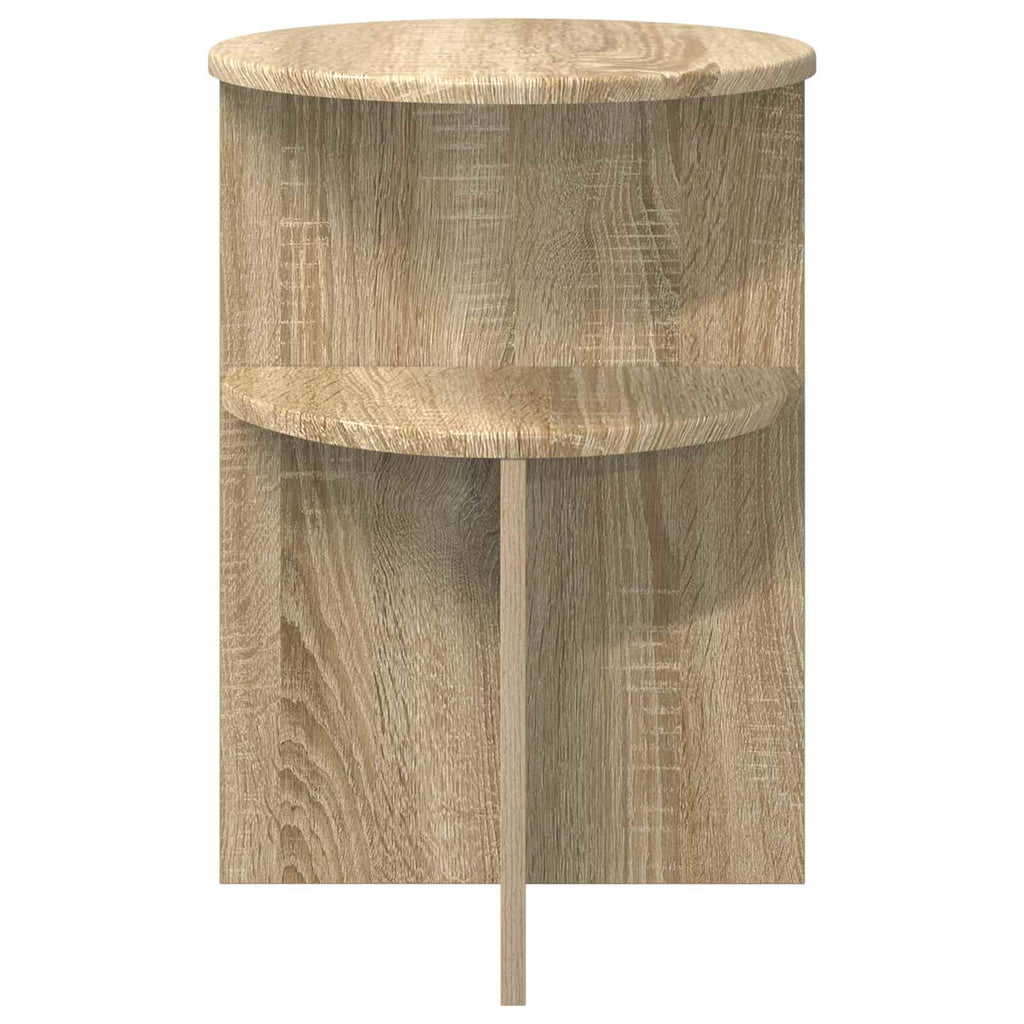 vidaXL Stolik boczny dąb Sonoma Ø 39,5 x 55 cm Drewno inżynieryjne