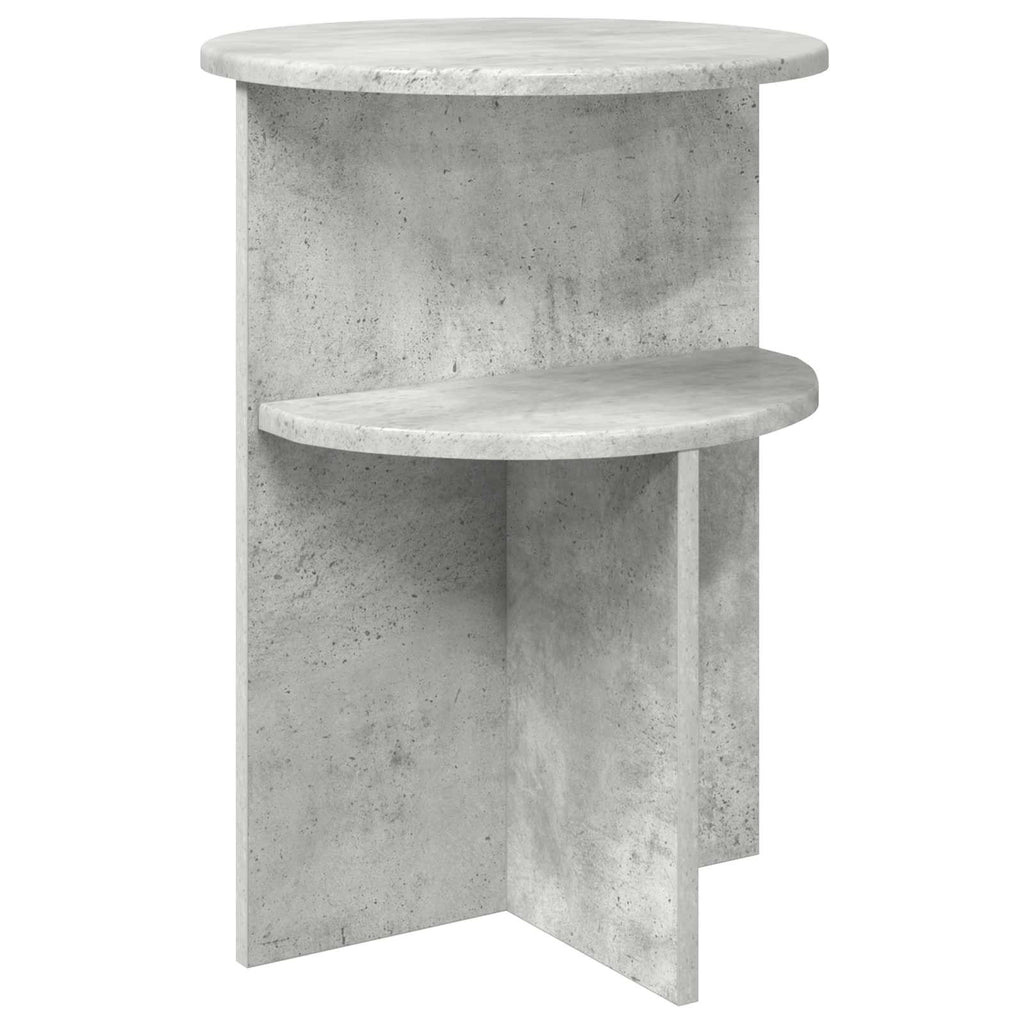 vidaXL Stolik boczny Betonowy szary Ø 39,5 x 55 cm Drewno inżynieryjne