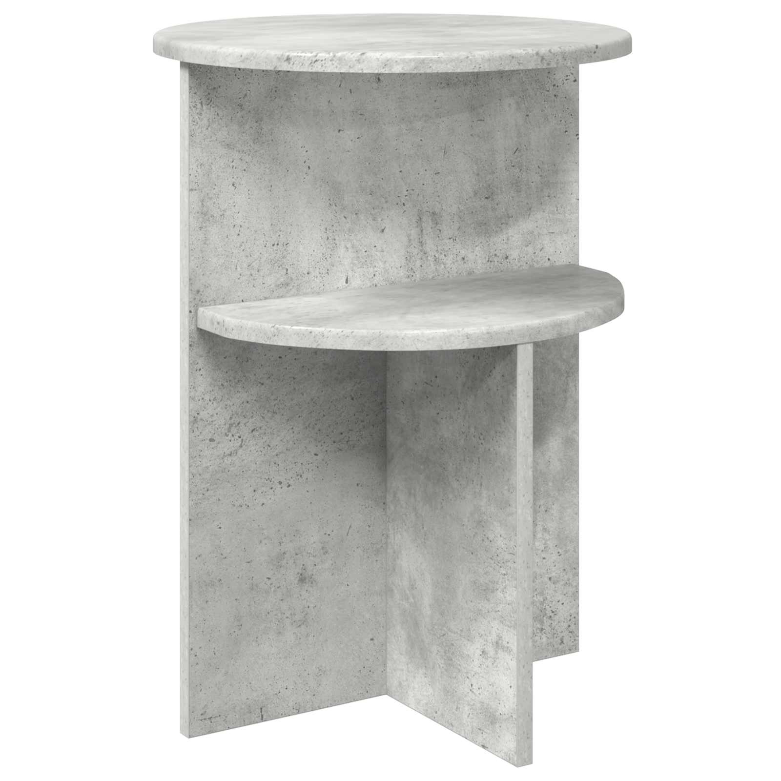 vidaXL Stolik boczny Betonowy szary Ø 39,5 x 55 cm Drewno inżynieryjne