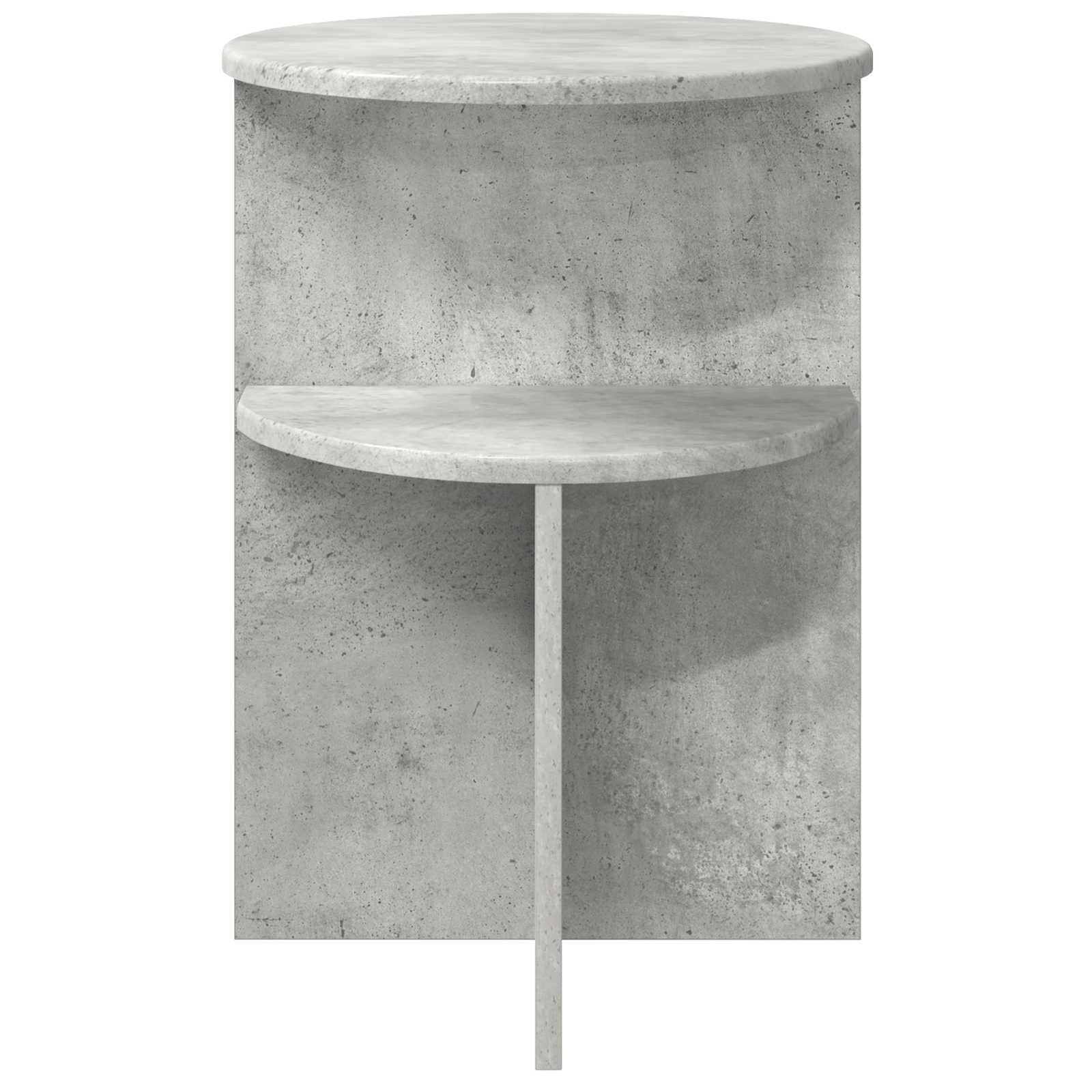 vidaXL Stolik boczny Betonowy szary Ø 39,5 x 55 cm Drewno inżynieryjne