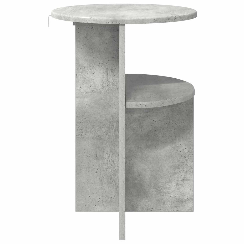 vidaXL Stolik boczny Betonowy szary Ø 39,5 x 55 cm Drewno inżynieryjne
